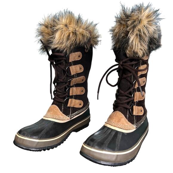 Sorel Women’s Joan Of Arctic Brown Suede Winter Boot Size US 9 - Picture 6 of 10